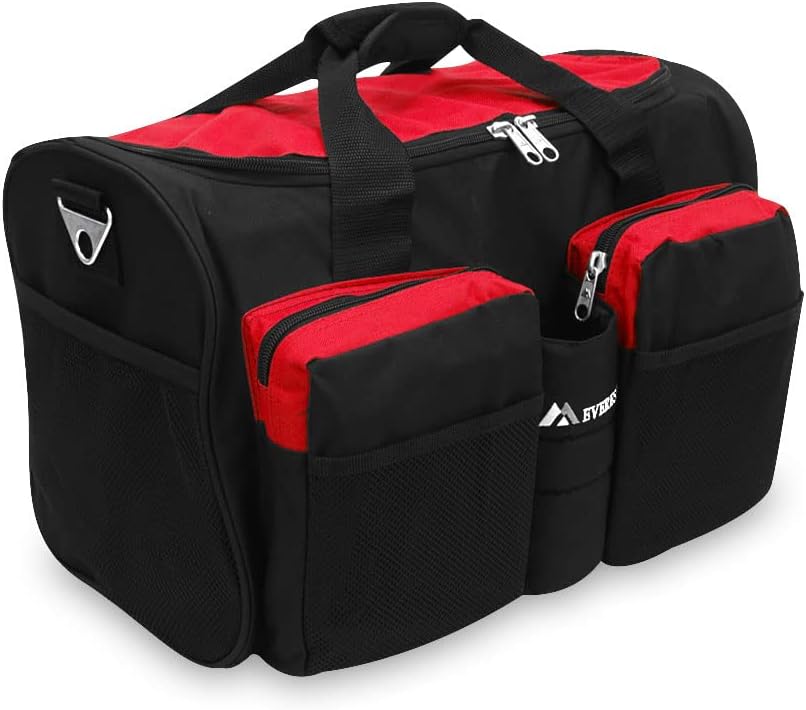 Everest Red Gym Bag with Wet Pocket