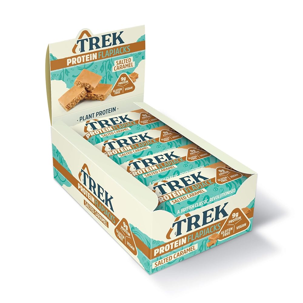 TREK High Protein Salted Caramel Flapjack - Vegan Snack